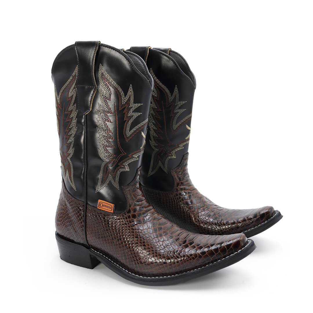 Bota Vaquera Punta de Pato de Pitón CY801-OSF