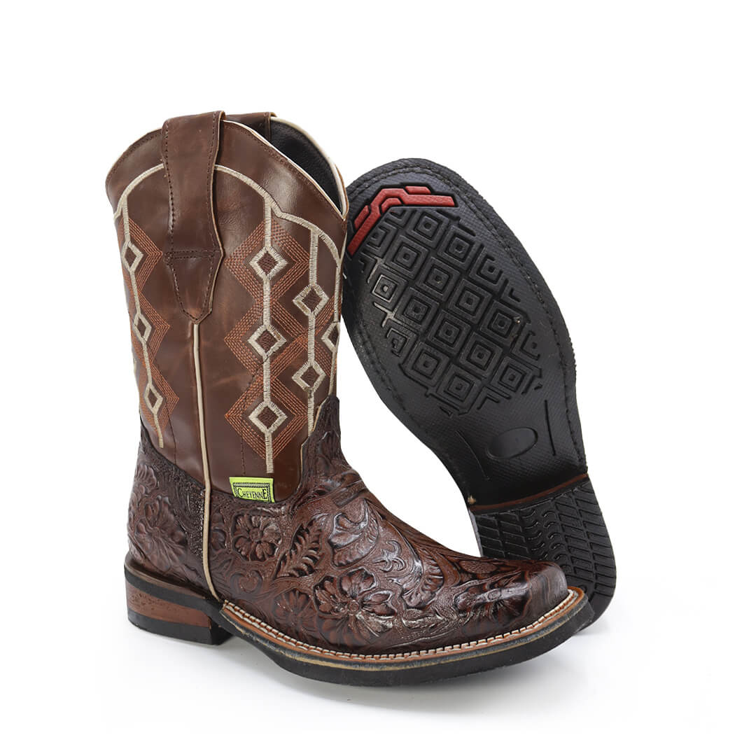 Bota Rodeo Cincelado Flores JY101-OSF