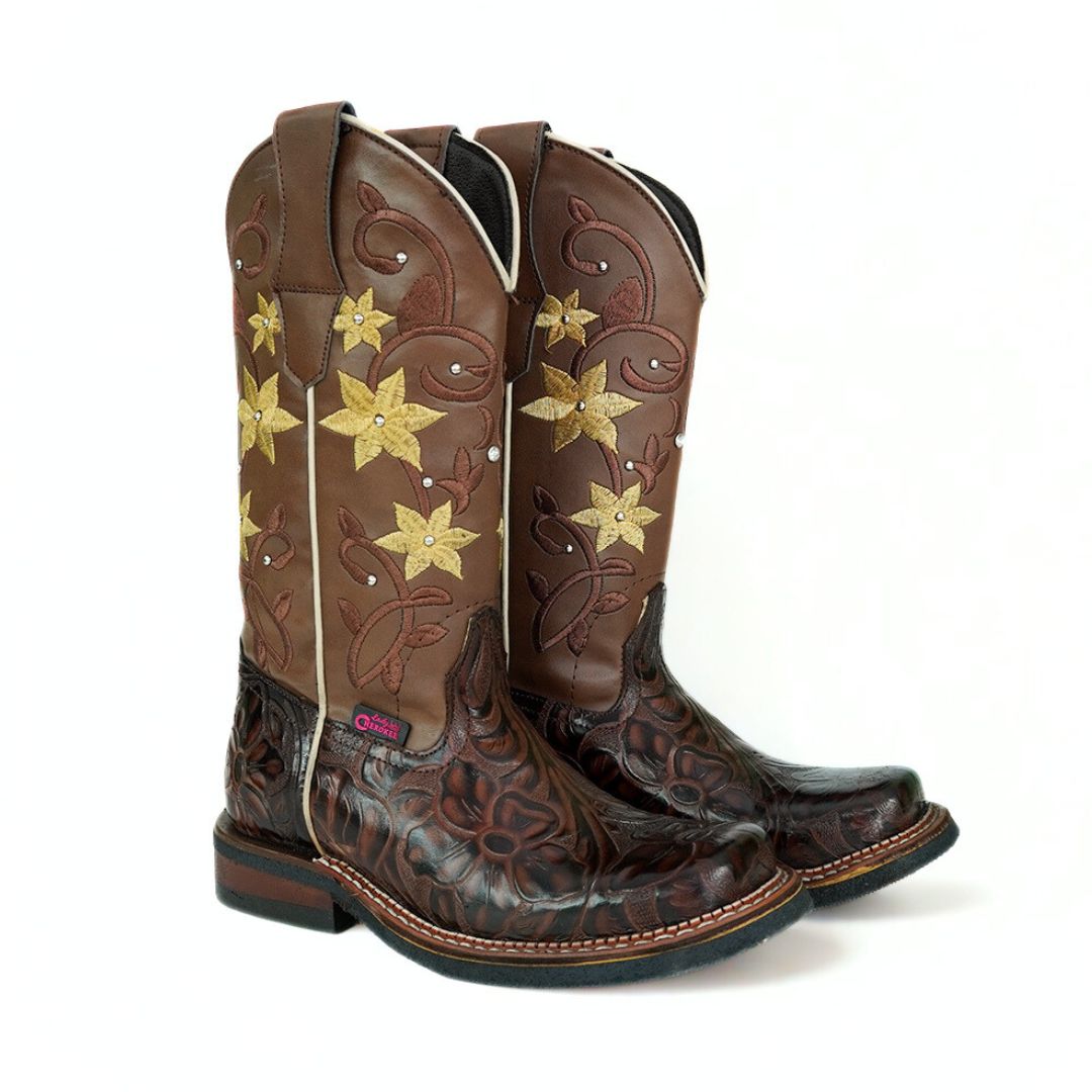 Bota Rodeo de Cincelado Flor CY602-OSF