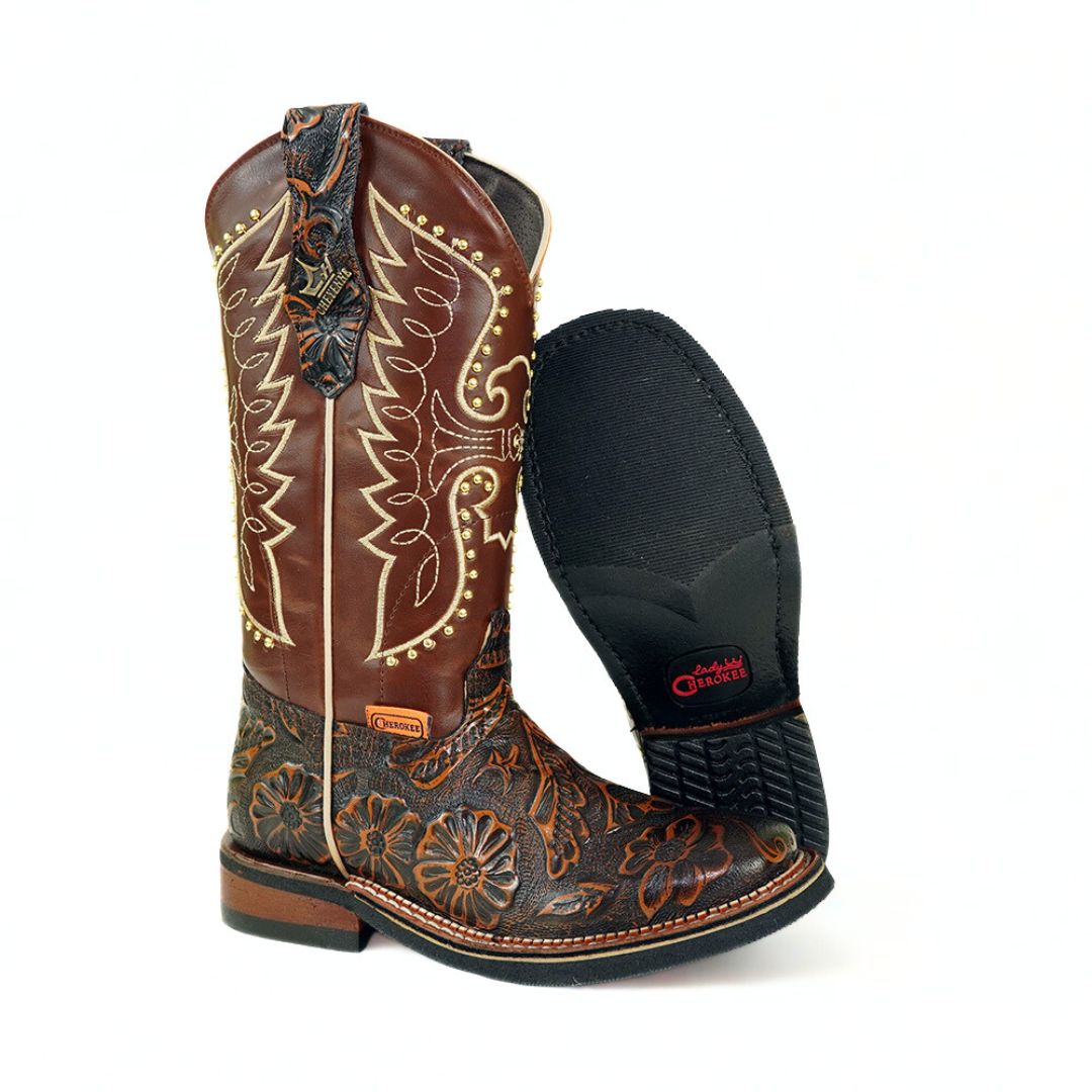 Bota Bulldog Cincelado Margaritas CY605-CMM