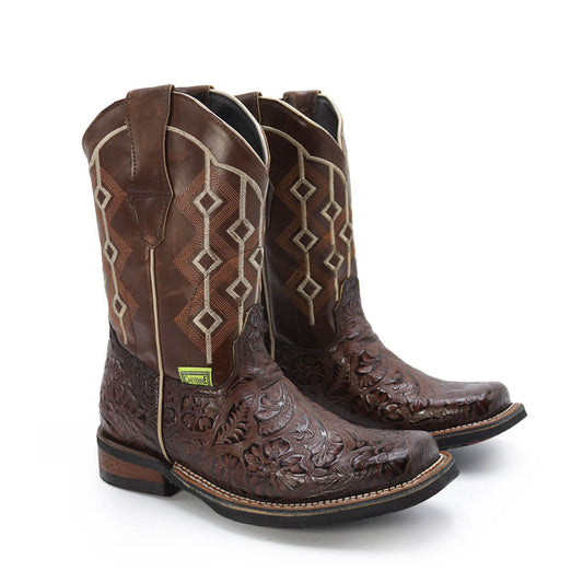 Bota Rodeo Cincelado Flores JY101-OSF