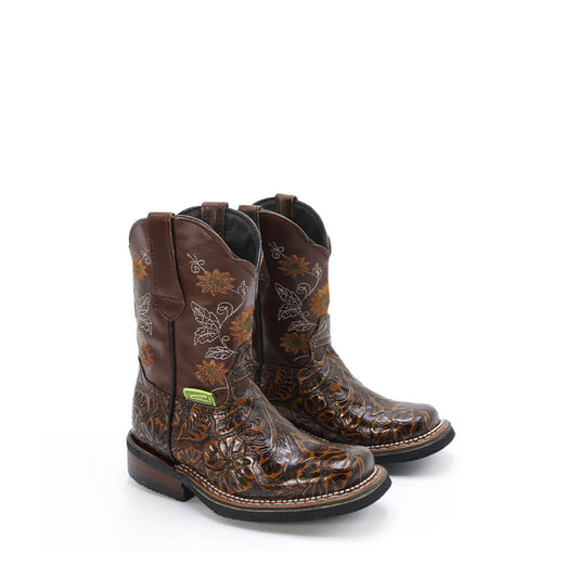 Bota Rodeo de Cincelado Flores CY902-CMM