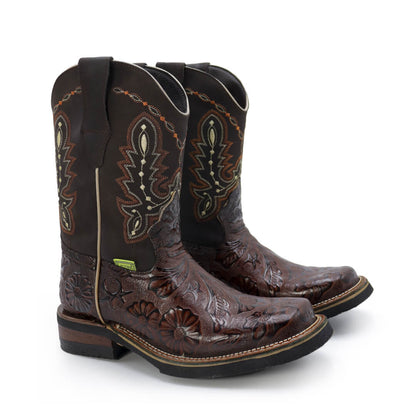 Bota Rodeo de Cincelado Flores CY102