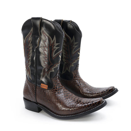 Bota Vaquera Punta de Pato de Pitón CY801-OSF