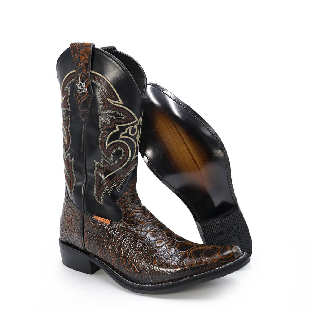 Bota Vaquera Punta Pato de Caguama CY805-CMM
