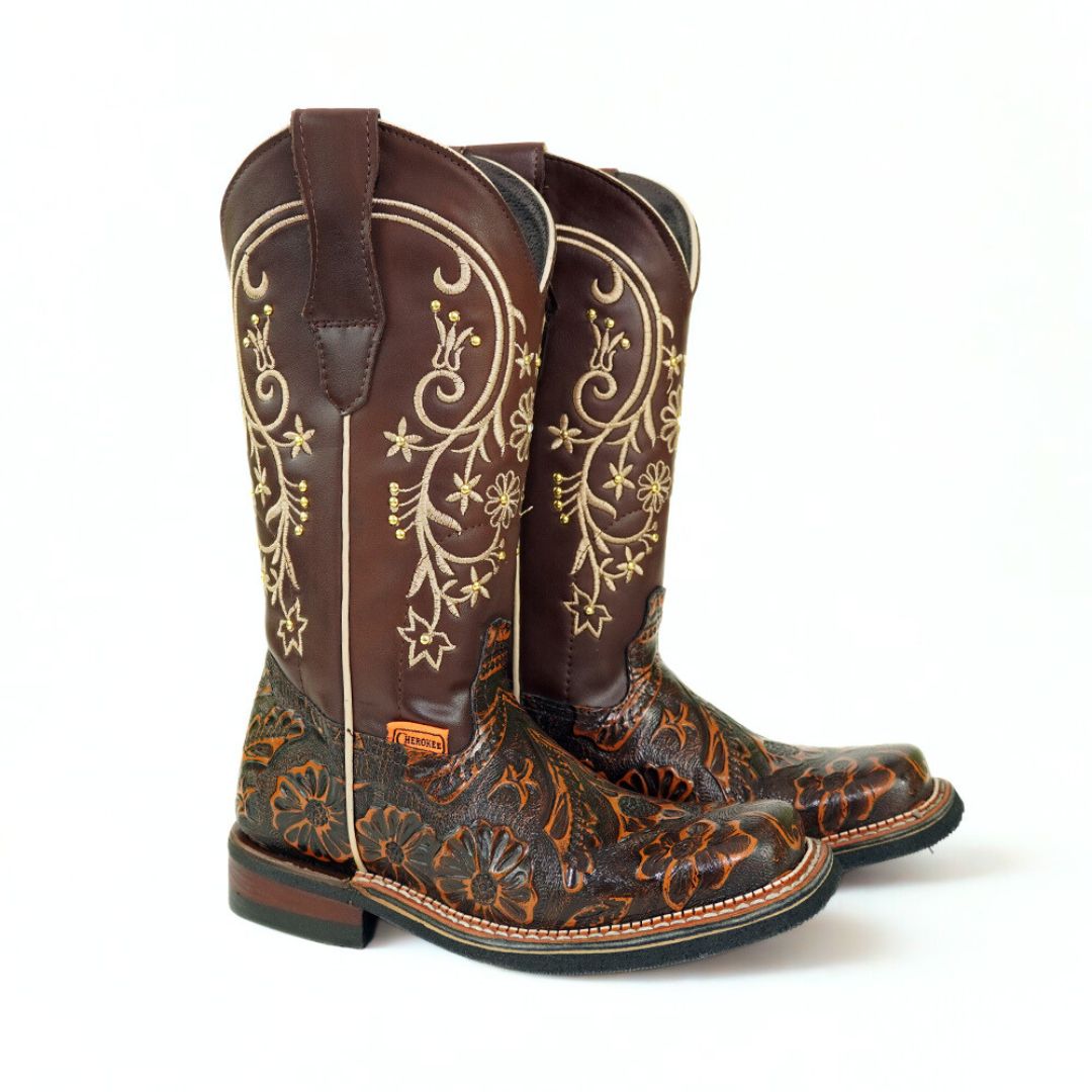 Bota Rodeo Cincelado Margaritas CY604-CMM