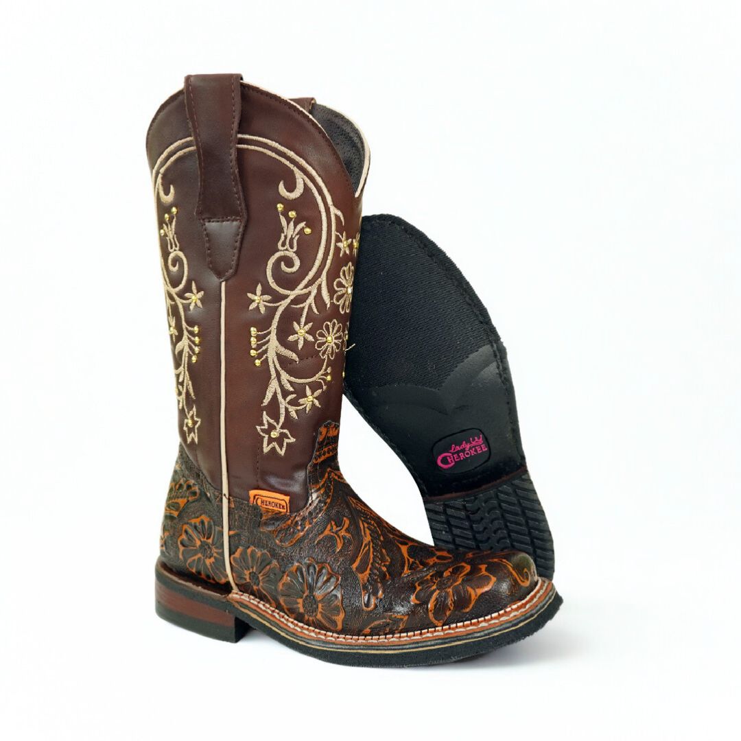 Bota Rodeo Cincelado Margaritas CY604-CMM